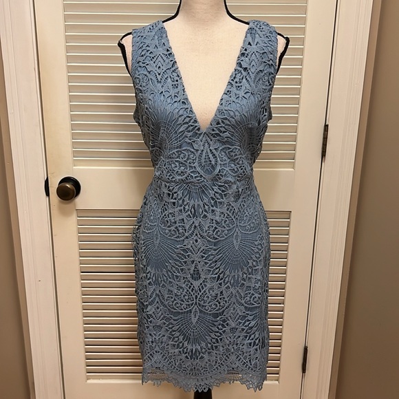 Lulus Truly Beloved Dress in Dusty Blue, Size XLarge, NWT - Picture 4 of 17